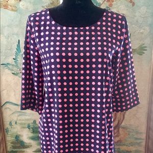 Gap navy with pink polka dot dress!!